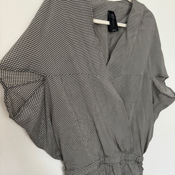 Zero + Maria Cornejo Hex Gingham Jumpsuit in White Pepper/Black 6 - Picture 8 of 9
